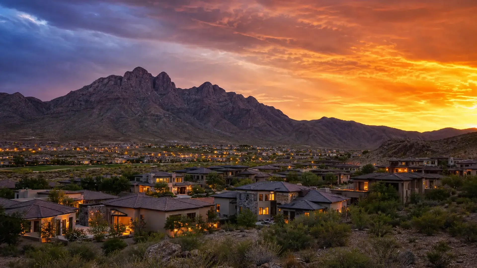 La Madre Peaks village and La Madre Mountains, Summerlin West